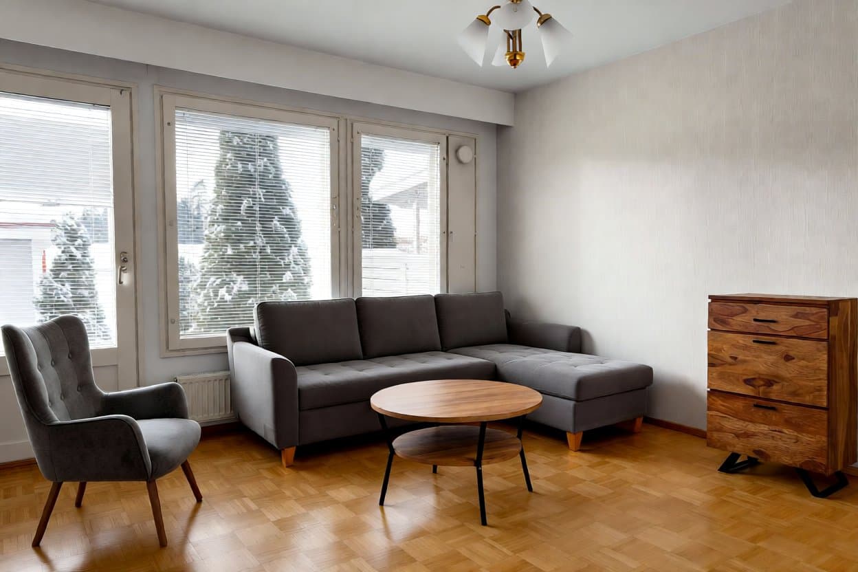 Wohnzimmer mit Möbeln aus dem Partner-Katalog eingerichtet
