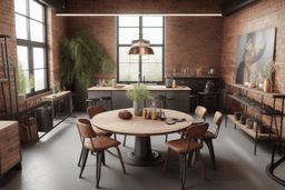 Zimmer im industriellen Stil